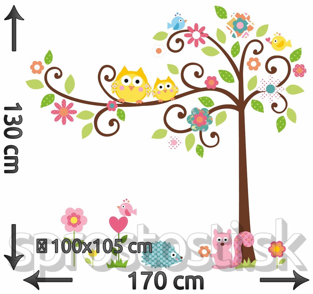 Samolepka na stenu - Rozprávkový strom