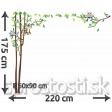 Samolepka na stenu - Natiahnutý strom