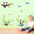 Samolepka na stenu - Veselé pandy