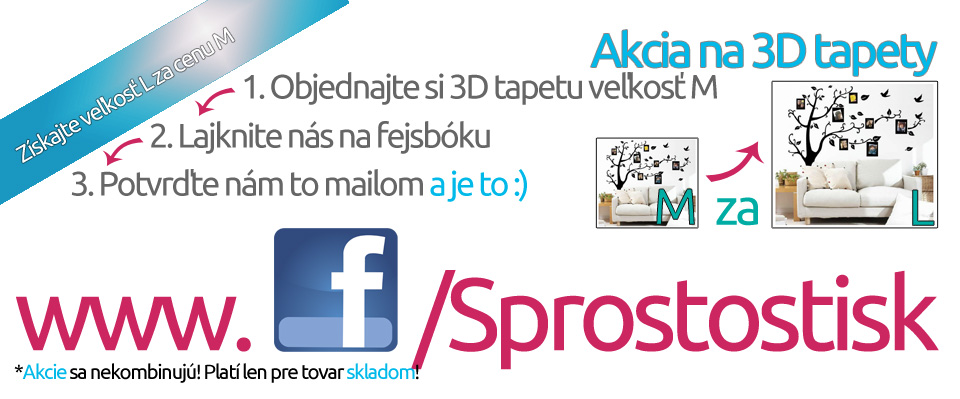 Nálepky na steny - Akcia M za L